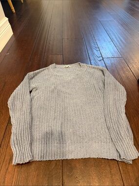 Minnie Rose Light blue Knit Crewneck Sweater